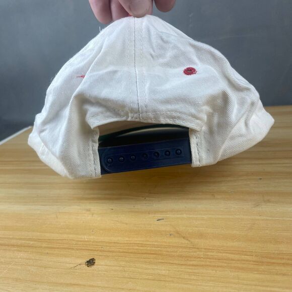 USA Flag Vintage Embroidery Snapback Cap Hat One Size Fits All White Blue - Picture 4 of 7